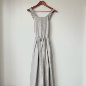 ARITZIA | (NWT) WILFRED “HYMNE” DRESS SUMMER LINEN CRISS-CROSS STRAP MILK MAID